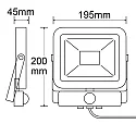 ISOLED Strijklicht draaibaar, roteerbaar IP65, zwart, wit 