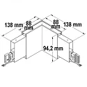 ISOLED Accessory for LED hanging lamp Linear Up+Down - corner connection 90°, IP40, 3W 3000K 350lm, black