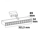 ISOLED 3-fase Spot GRID 12 UGR < 19, schakelbaar, cardanisch draaien IP20, wit 