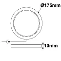 ISOLED LED downlight Flex 15W, IP52, UGR<19, suitable for offices, ultraflat, DA 5-16cm, dimmable, white, 15W 4000K 1150lm 120°