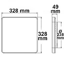 ISOLED Wand- en plafondarmatuur IP54, wit 