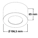 ISOLED LED surface mount luminaire LUNA, IP20, indirect lightbeam, dimmable, white, 8W 2700K 300lm 120°