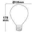 ISOLED Decoratie lichtbron filament VINTAGE LINE 125 helder E27 4W 130lm 2200K 360° CRI 95 dimbaar