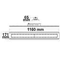 Lineair licht Linear SK dimbaar IP65, wit dimbaar 240W 31000lm 4000K 30° 30° CRI 80-89 116cm