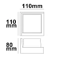 ISOLED Wandarmatuur hoekig, schakelbaar IP54, zwart mat 