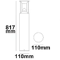 Lichtpaal Pollerleuchte-4 IP54, zwart mat 