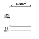 ISOLED LED office panel Professional Line 625 UGR<19 8H, IP40, 36W 4000K 4500lm 120°, white RAL 9016, KNX dimmable, CRi >90