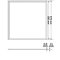 ISOLED LED paneel Frame 620, dimbaar 40W 3700lm 4000K CRI >83