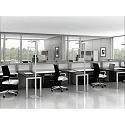 ISOLED LED Office Pro standing luminaire Up+Down, 40+40W, UGR<19, silver, neutral white, dim-control