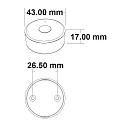 Sys-Pro SingleColor remote, 1 zone, round, with magnetic frame, incl. battery