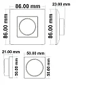 Sys-Pro recessed poti-remote, 1 zone, incl. battery, white