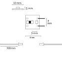 ISOLED LED CRI940 MiniAMP Flex strip, 12V, 6W, 4000K, both sided 30cm cable with male plug, 250cm