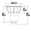 ISOLED Full spectrum LED spot TOQ, GU10, 5.5W 4000K 460lm 1496cd 36°, CRi >98, dimmable, grey-black