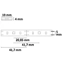 LED UV-C MiniAMP Flex strip 270nm, for surface disinfection, IP54, 12V DC, 12W, 1-sided with male plug