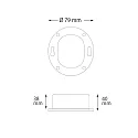 ISOLED Rrecessed outdoor LED wall luminaire Sys-Wall68 MiniAMP, IP44, 24V DC, 3W 3000K 120lm 38°, dimmable, without cover