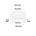 ISOLED LED NEON-RGB Flex strip for tile profiles, 24V, 10W, 275cm, IP66