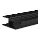 LED surface mount profile HIDE ASYNC, for 2 LED strips, direct/ indirect 50°, aluminium, 200cm, black RAL 9005