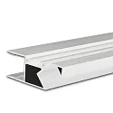 LED surface mount profile HIDE ASYNC, for 2 LED strips, direct/ indirect 50°, aluminium, 200cm, white RAL 9003