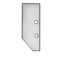 Accessory for profile HIDE ASYNC - aluminium endcap EC92 incl. screws, anodized aluminium