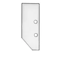 Accessory for profile HIDE ASYNC - aluminium endcap EC92 incl. screws, white RAL 9003