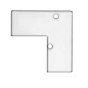 Accessory for profile HIDE ANGLE - aluminium endcap EC93 incl. screws, white RAL 9003