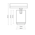 ISOLED 3-fase spot 42W - 20°-70° ON-OFF schakelbaar, focusseerbaar, cardanisch draaien IP20, wit mat 