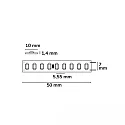 ISOLED LED stripe HEQ FLEX HIGH BRIGHT 2-polig wit