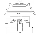 ISOLED Inbouwarmatuur Slim68 MiniAMP IP40, dimbaar 8W 850lm 3000K 45° 45° CRI 92