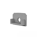 end cap FINISH - E211 flush, with cable hole, grey