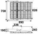 ISOLED Strijklicht FLOOD 1350W asymmetrisch, instelbaar IP66, zwart dimbaar