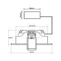 ISOLED Inbouwarmatuur Sunset Slim68 IP40, dimbaar 9W 700lm 1800-2800K 45° 45° CRI 93