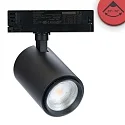 3-fase spot 42W - 20°-70° MEAT ON-OFF schakelbaar, focusseerbaar, cardanisch draaien IP20, zwart mat 