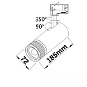 ISOLED 3-fase spot FOCUS ADJUST 24W draaibaar, roteerbaar, schakelbaar, focusseerbaar IP20, wit 