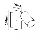 ISOLED Wandarmatuur roteerbaar, met schakelaar, kantelbaar GU10 IP20, zwart dimbaar