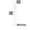 Lichtpaal 1100 cilindrisch, met sensor, schakelbaar E27 IP44