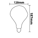 ISOLED filament lamp globe VINTAGE LINE ROUNDBULB A125 UNREGULAR switchable G125 E27 4W 120lm 2200K 360° CRI 85 