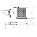 Padverlichting STREET LIGHT GR100 hoekig, schokbestendig IP66