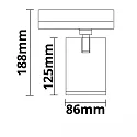 ISOLED 3-phase spot FOCUS FIX 38° swivelling, rotatable, switchable IP20, white 