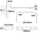 ISOLED mounting bracket TOQ 85°C, black
