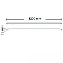 ISOLED Lineair licht PROFESSIONAL 3-polig, schokbestendig, schakelbaar IP66, zilver  35W 5500lm 4000K 120° 120° CRI 80-89 120cm