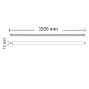 ISOLED Lineair licht PROFESSIONAL 3-polig, schokbestendig, schakelbaar IP66, zilver  45W 6700lm 4000K 120° 120° CRI 80-89 150cm