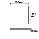 ISOLED LED paneel PANEL FRAME 600 voor BAP, dimbaar 40W 3600lm 3000K 120° 120° CRI 80-89