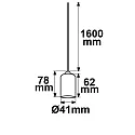 socket E27 / 300CM OPEN CABLE, black