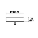 ISOLED canopy INFINITY SQUARE BLACK 1 1-fold, square, without lamp socket