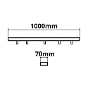 ISOLED canopy INFINITY LONG BLACK 4 4-fold, long, without lamp socket