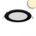 Downlight plat, rond, verblindingsvermindering IP42, zwart dimbaar