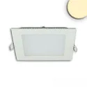 Downlight hoekig, plat, verblindingsvermindering IP42, wit dimbaar