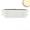Downlight hoekig, plat, verblindingsvermindering IP42, wit dimbaar
