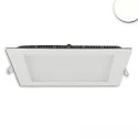 Downlight hoekig, plat, verblindingsvermindering IP42, wit dimbaar