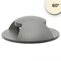 Vloerinbouwarmatuur 2SIDE 60MM 60° 2-voudig, rond IP67, grijs, zwart 